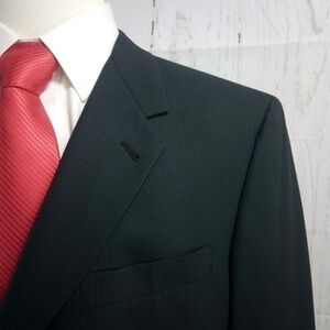 Kenneth Cole Collection 44R Black Suit Blazer Spor